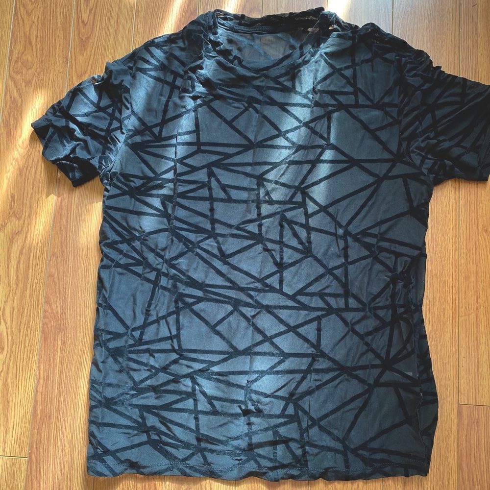 SHEIN Black Sheer T-Shirt